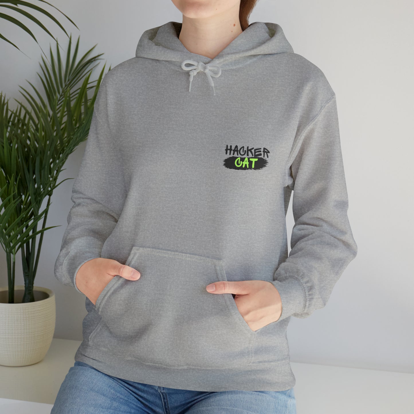 Unisex Hacker Cat Heavy Blend™ Hooded Sweatshirt (Multiple Colours)