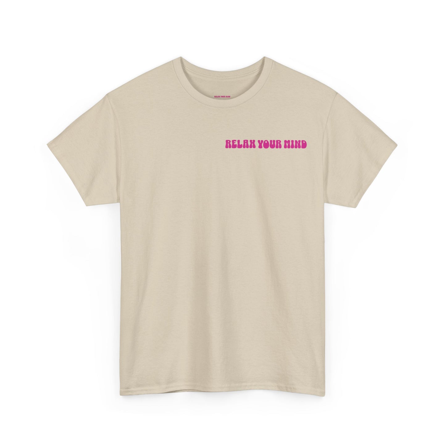 Relax Your Mind Mushroom Unisex Heavy Cotton T Shirt (Multiple Colours)