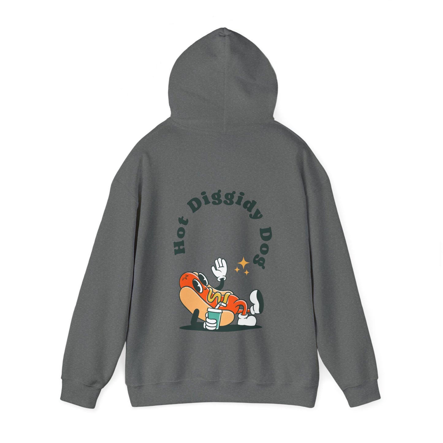 Unisex Retro Hot Diggidy Dog Heavy Blend™ Hooded Sweatshirt (Multiple Colours)