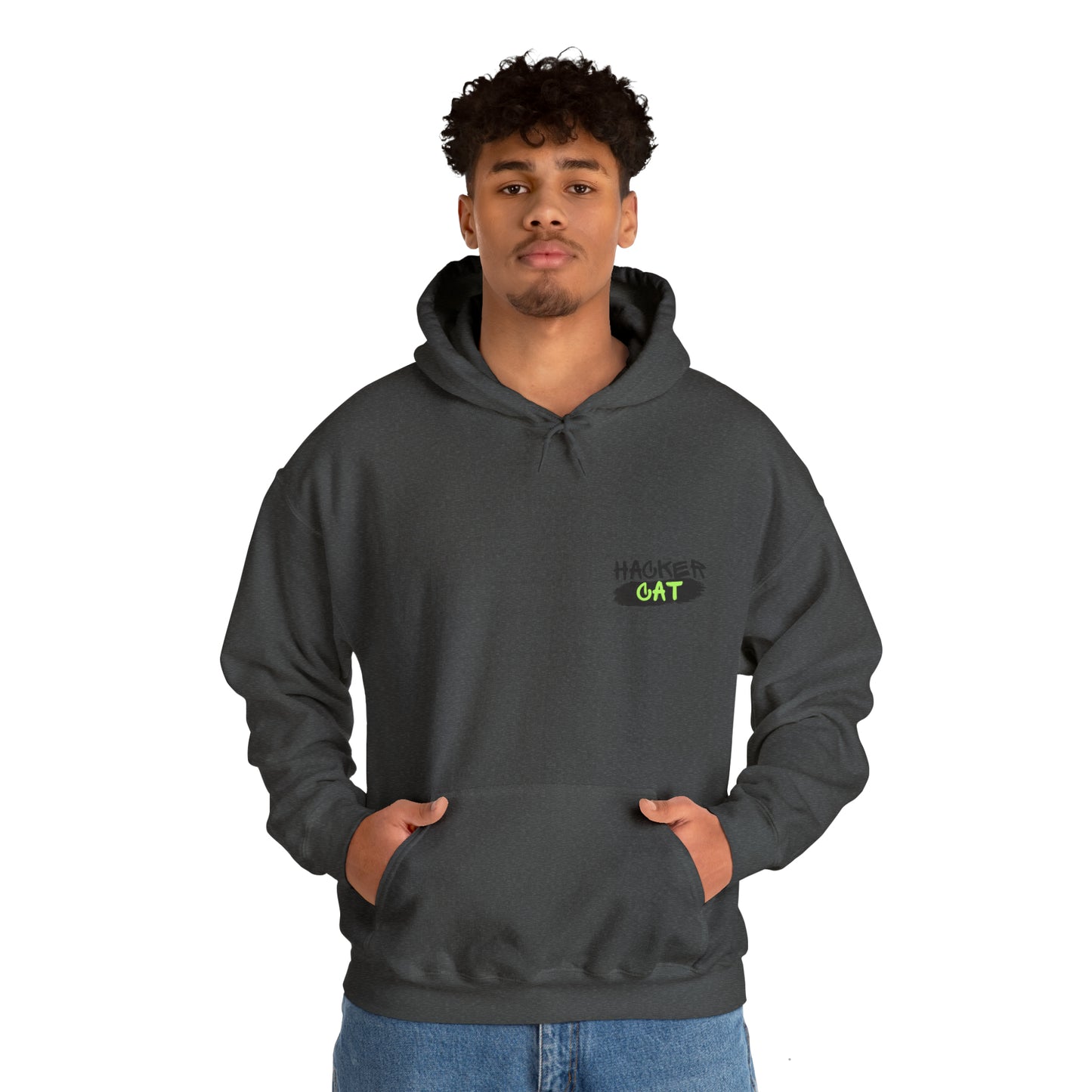 Unisex Hacker Cat Heavy Blend™ Hooded Sweatshirt (Multiple Colours)