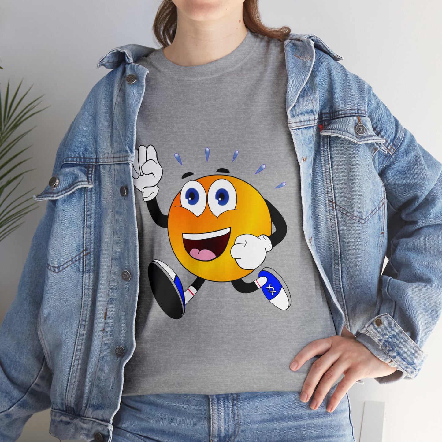 Unisex Retro Running Head Heavy Cotton Tee (Multiple Colours)