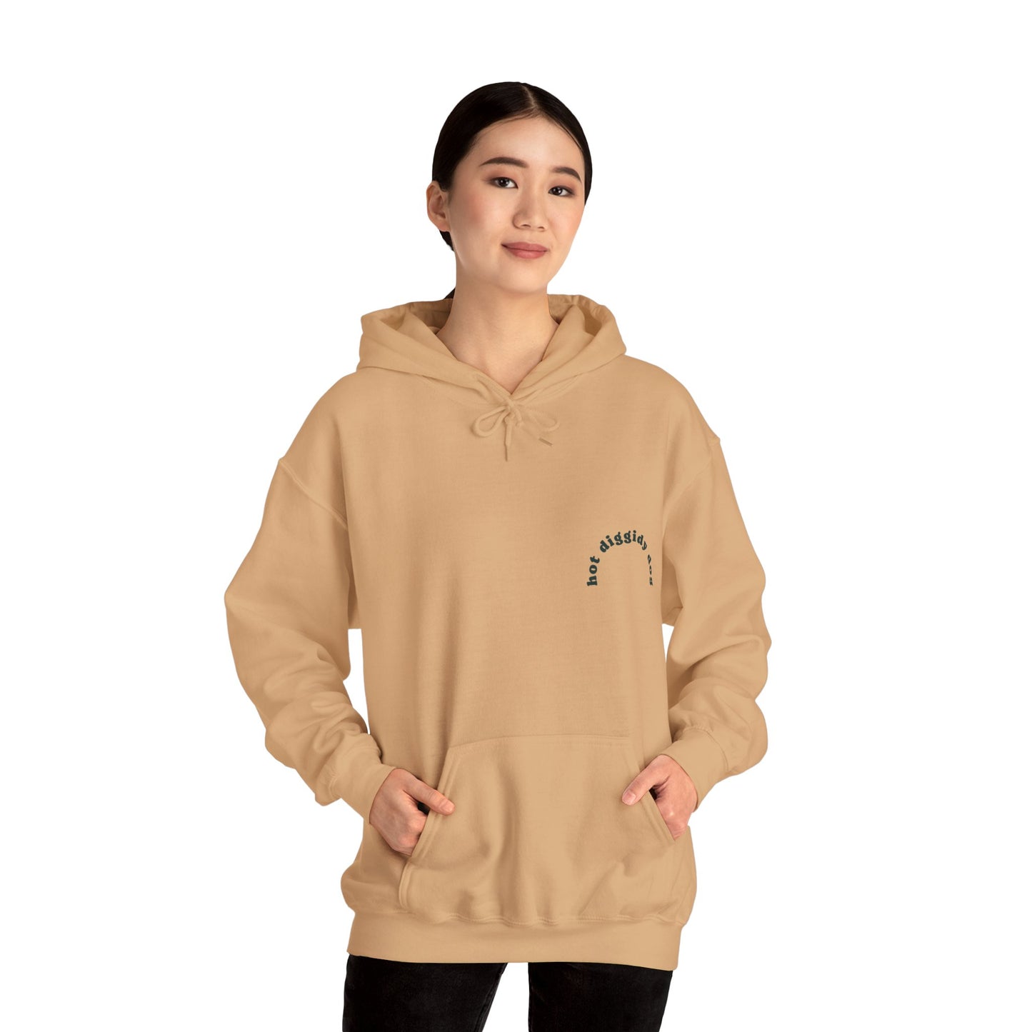 Unisex Retro Hot Diggidy Dog Heavy Blend™ Hooded Sweatshirt (Multiple Colours)