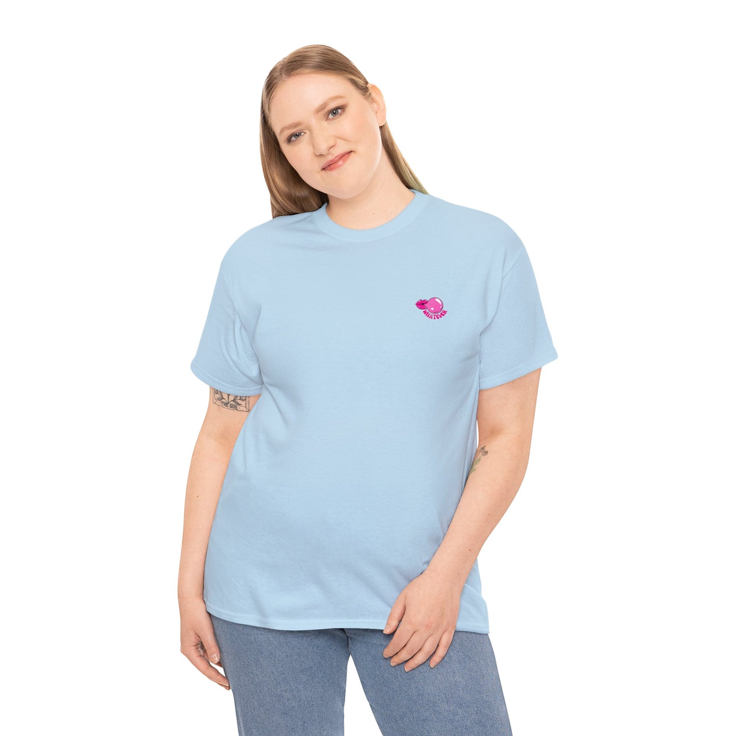 Unisex Whatever Lip Bubble Blowing T-shirt (Multiple Colours)