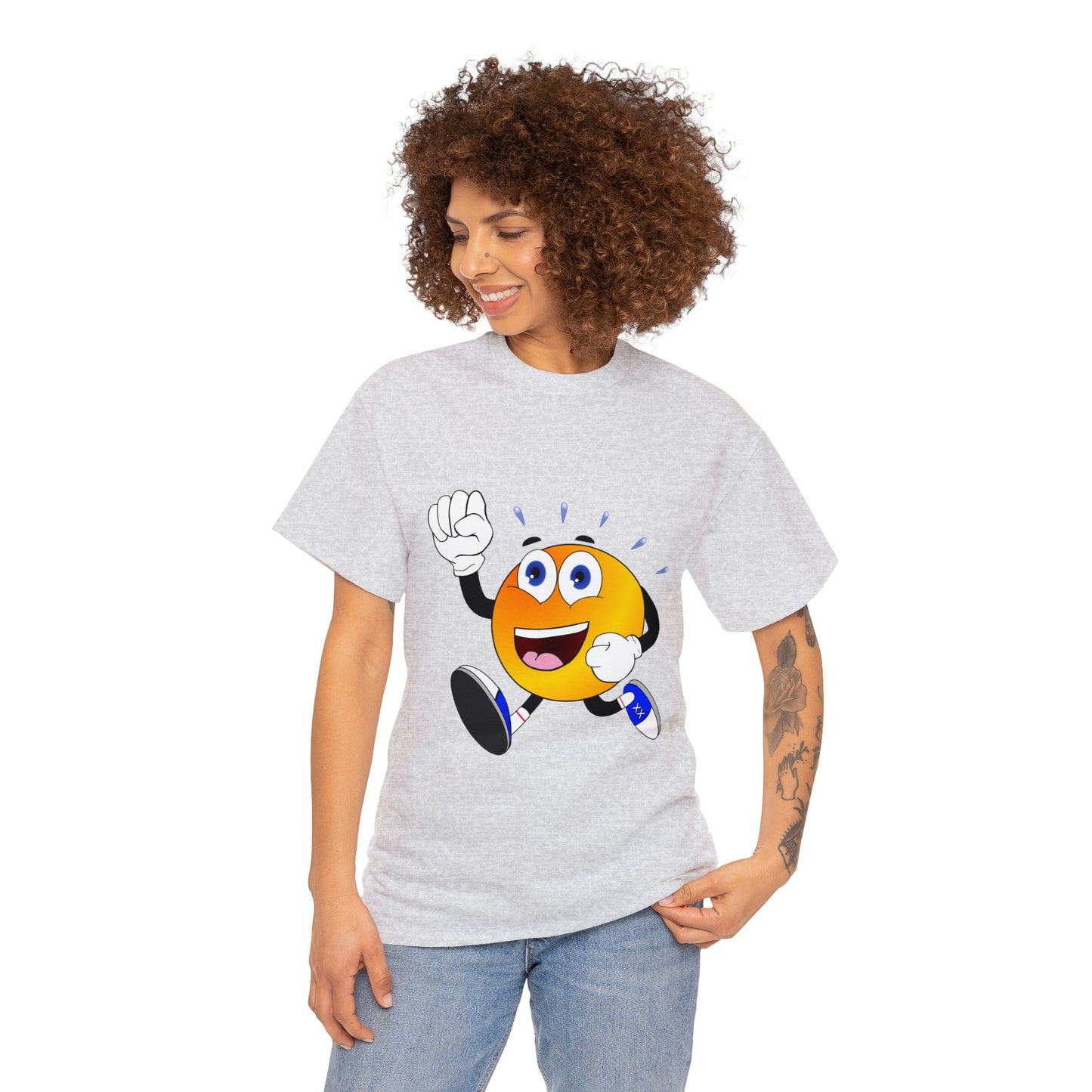 Unisex Retro Running Head Heavy Cotton Tee (Multiple Colours)