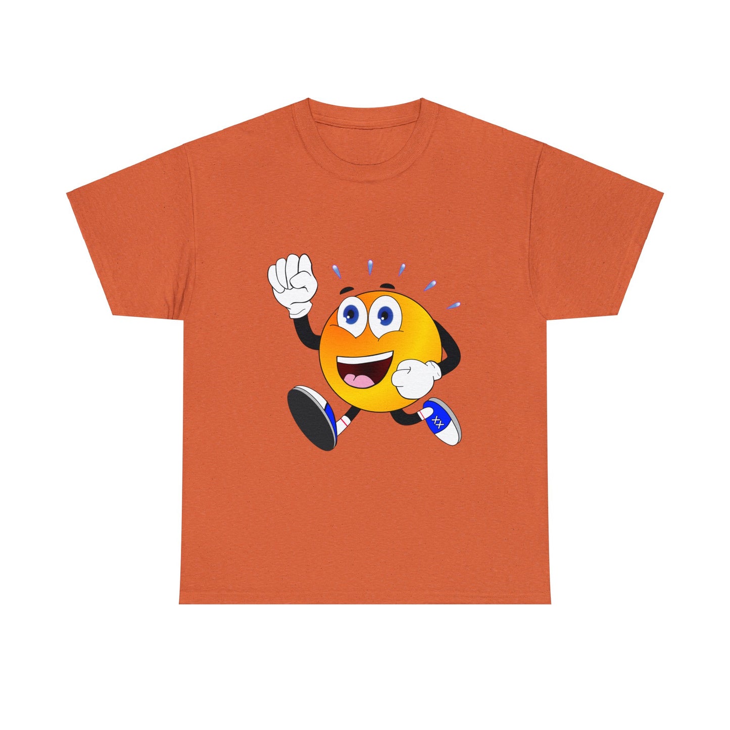 Unisex Retro Running Head Heavy Cotton Tee (Multiple Colours)