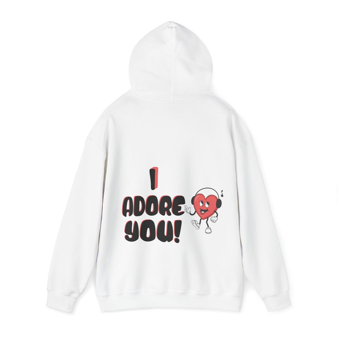 I Adore You White Unisex Heavy Blend™ Hooded Sweatshirt