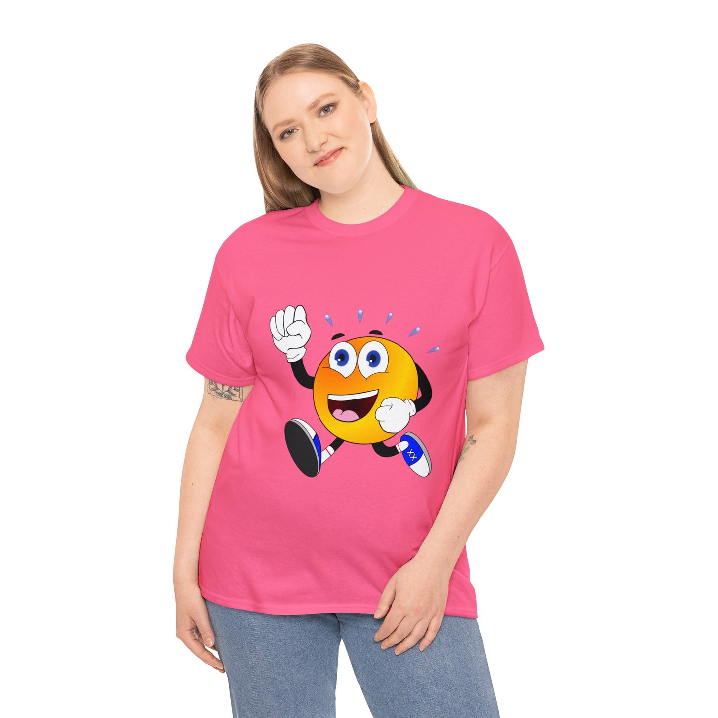 Unisex Retro Running Head Heavy Cotton Tee (Multiple Colours)