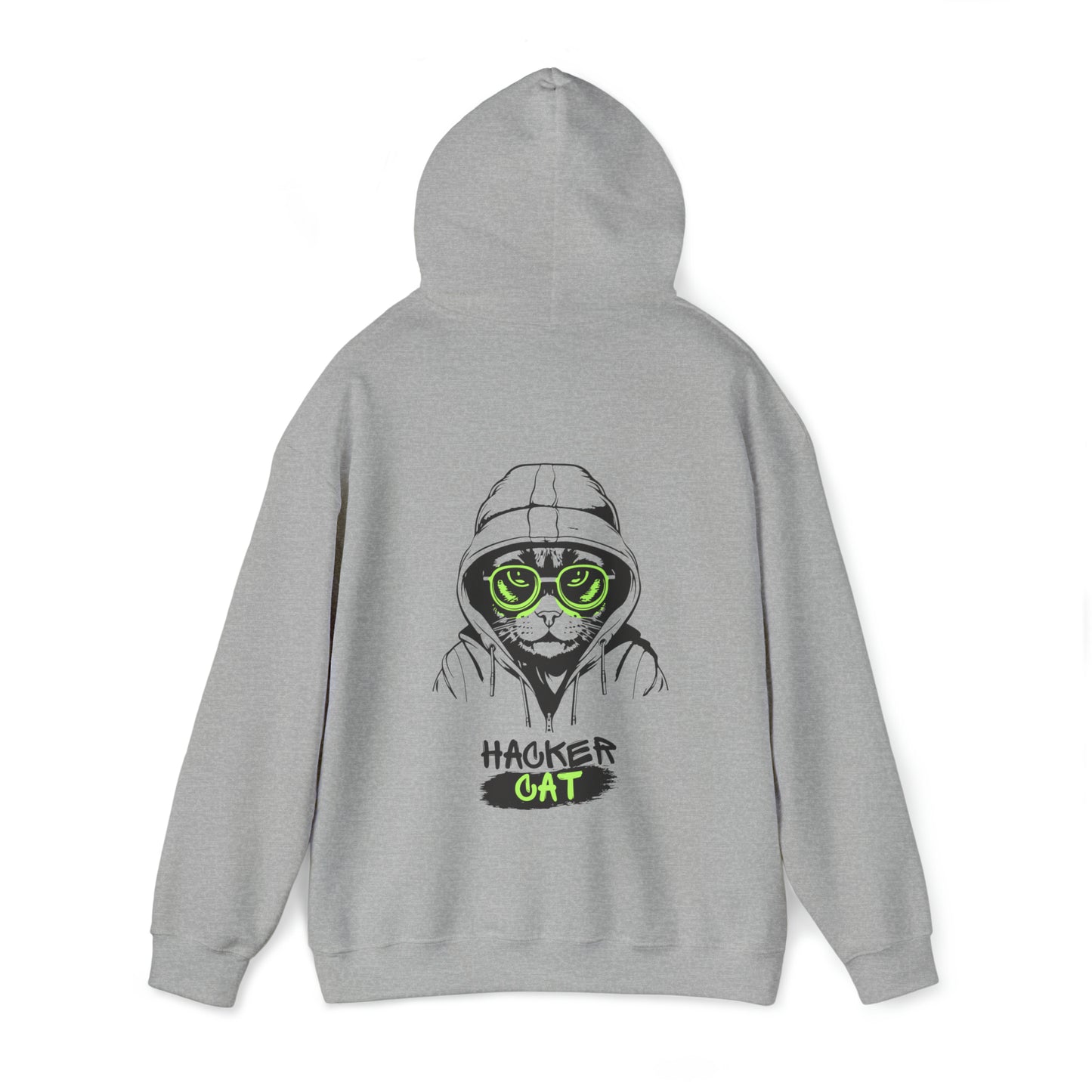 Unisex Hacker Cat Heavy Blend™ Hooded Sweatshirt (Multiple Colours)