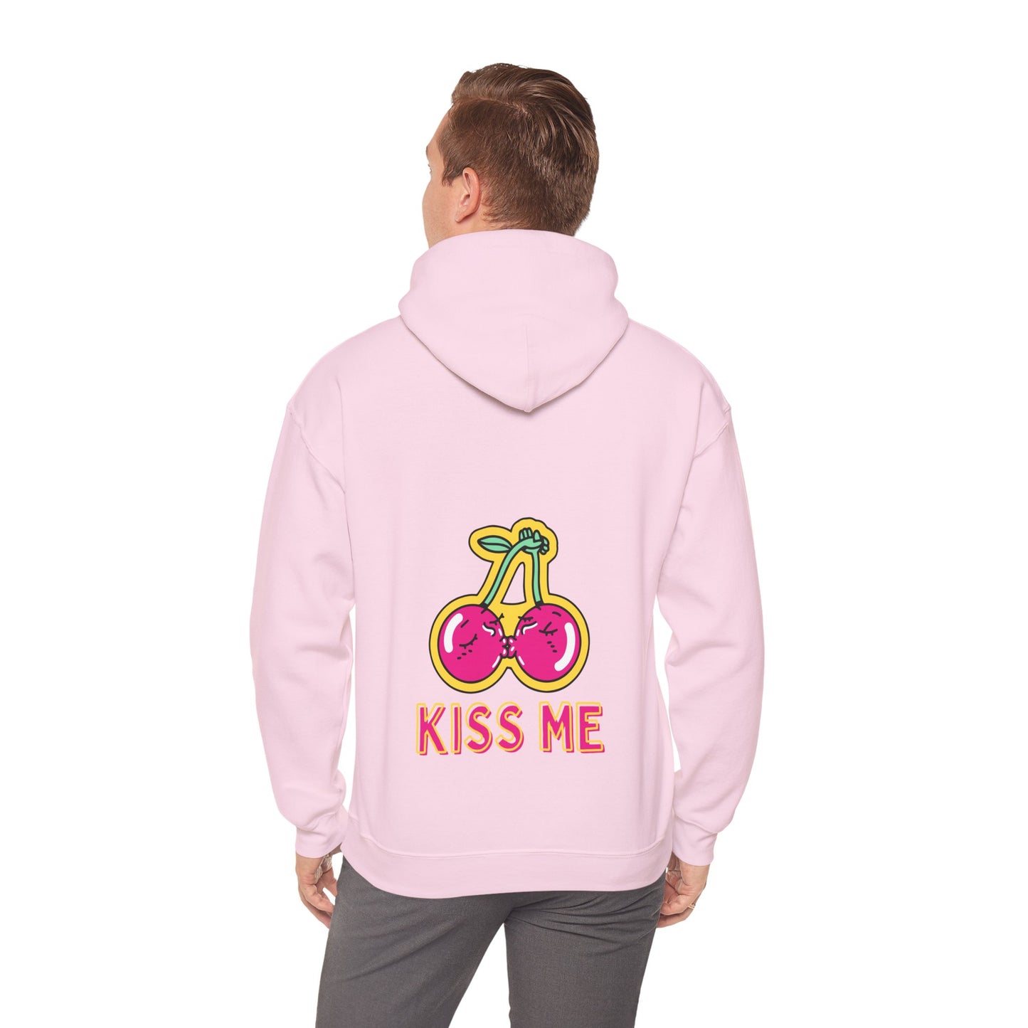Unisex Kissing Cherries Kiss Me Heavy Blend⢠Hooded Sweatshirt (Multiple Colours)