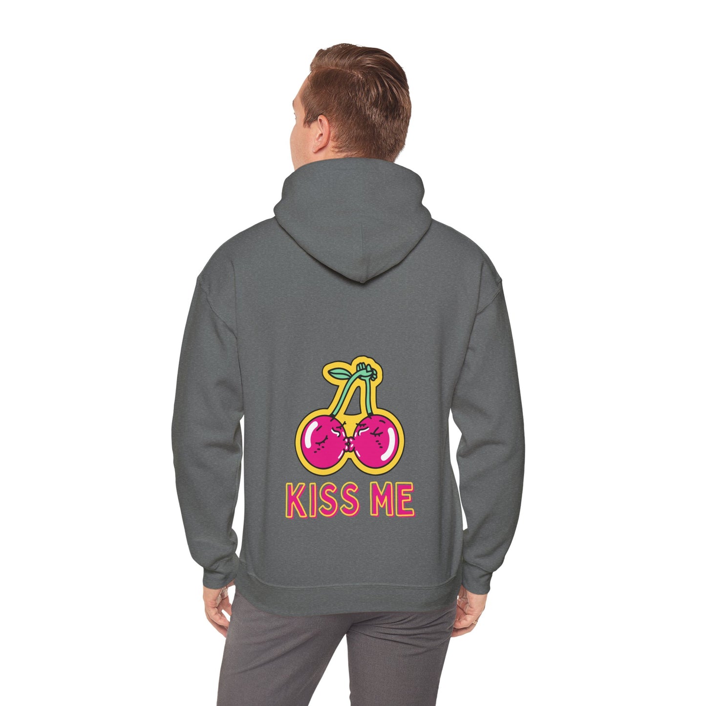 Unisex Kissing Cherries Kiss Me Heavy Blend⢠Hooded Sweatshirt (Multiple Colours)