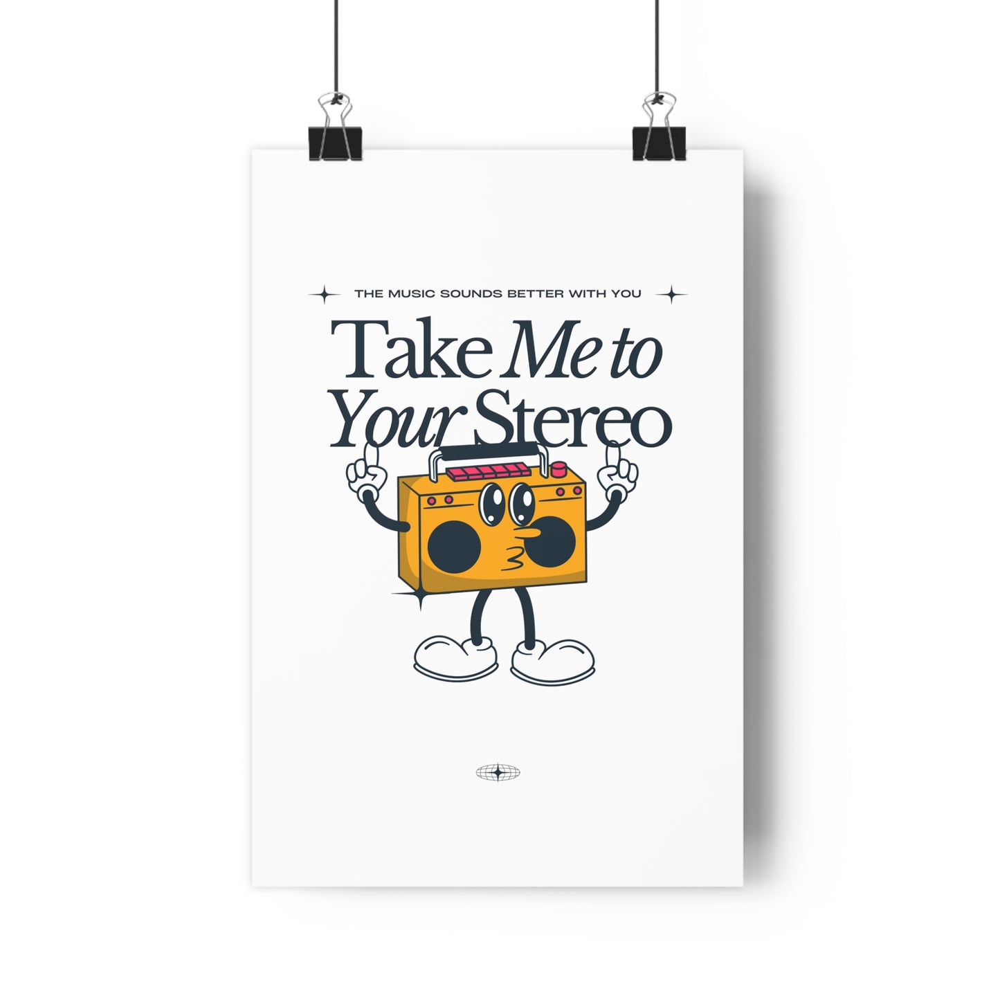 Take Me To Your Stereo Premium Paper Poster