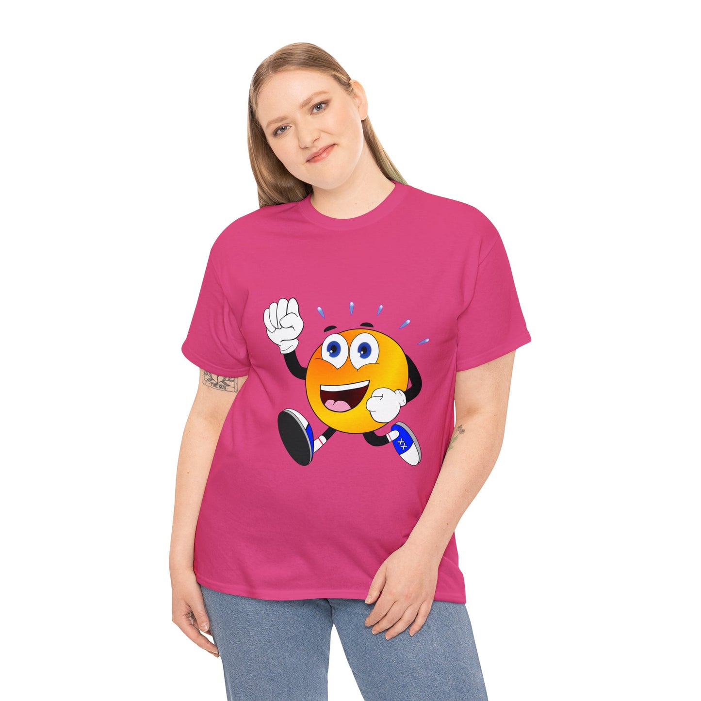 Unisex Retro Running Head Heavy Cotton Tee (Multiple Colours)