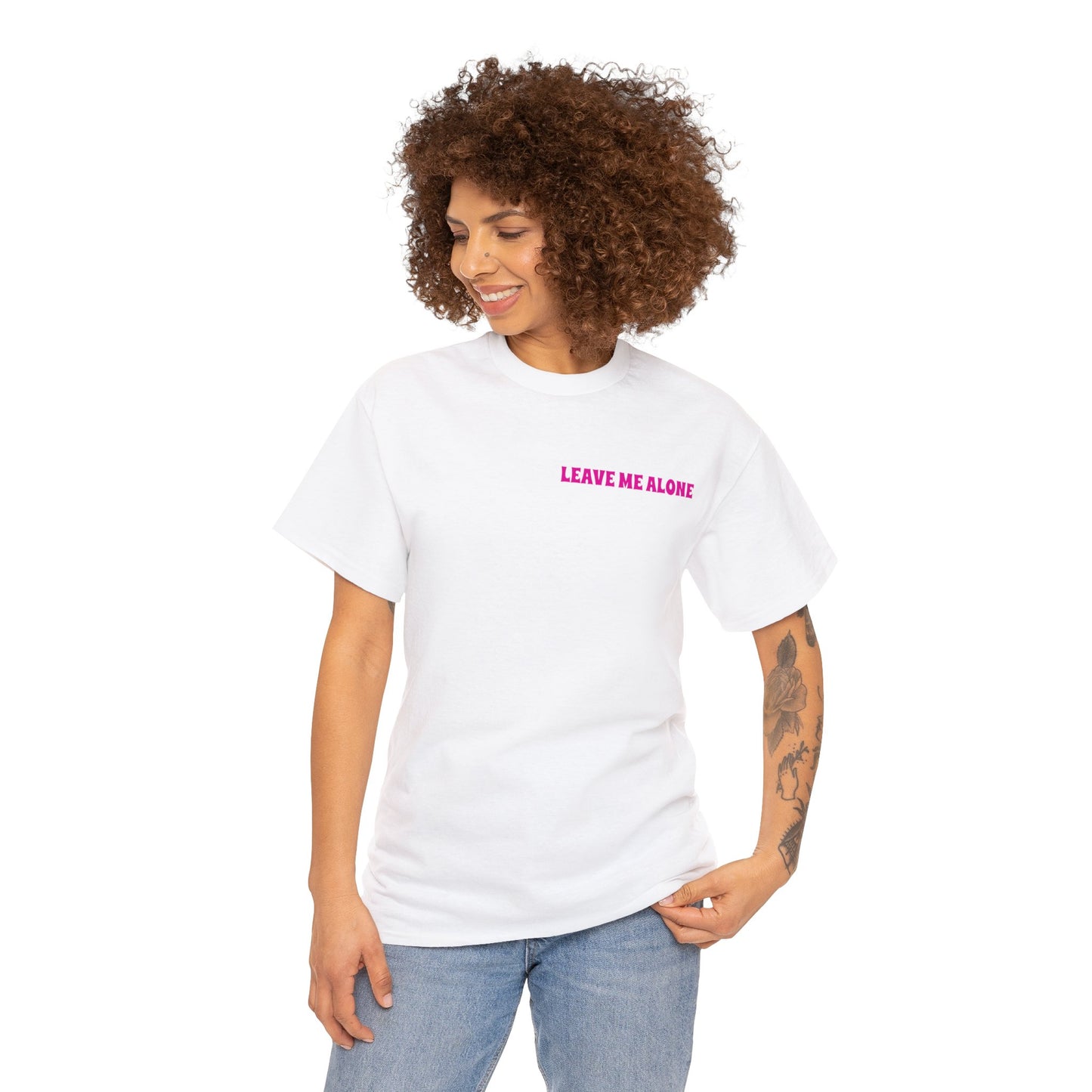 Unisex Everybody Leave Me Alone T Shirt Black and White