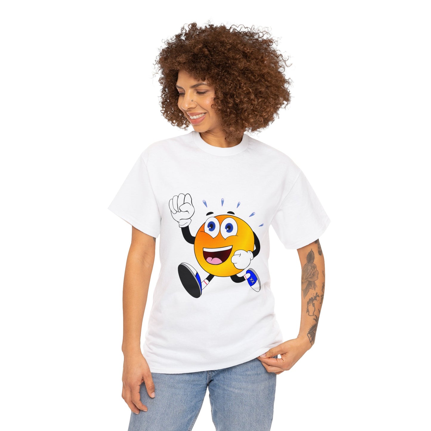 Unisex Retro Running Head Heavy Cotton Tee (Multiple Colours)
