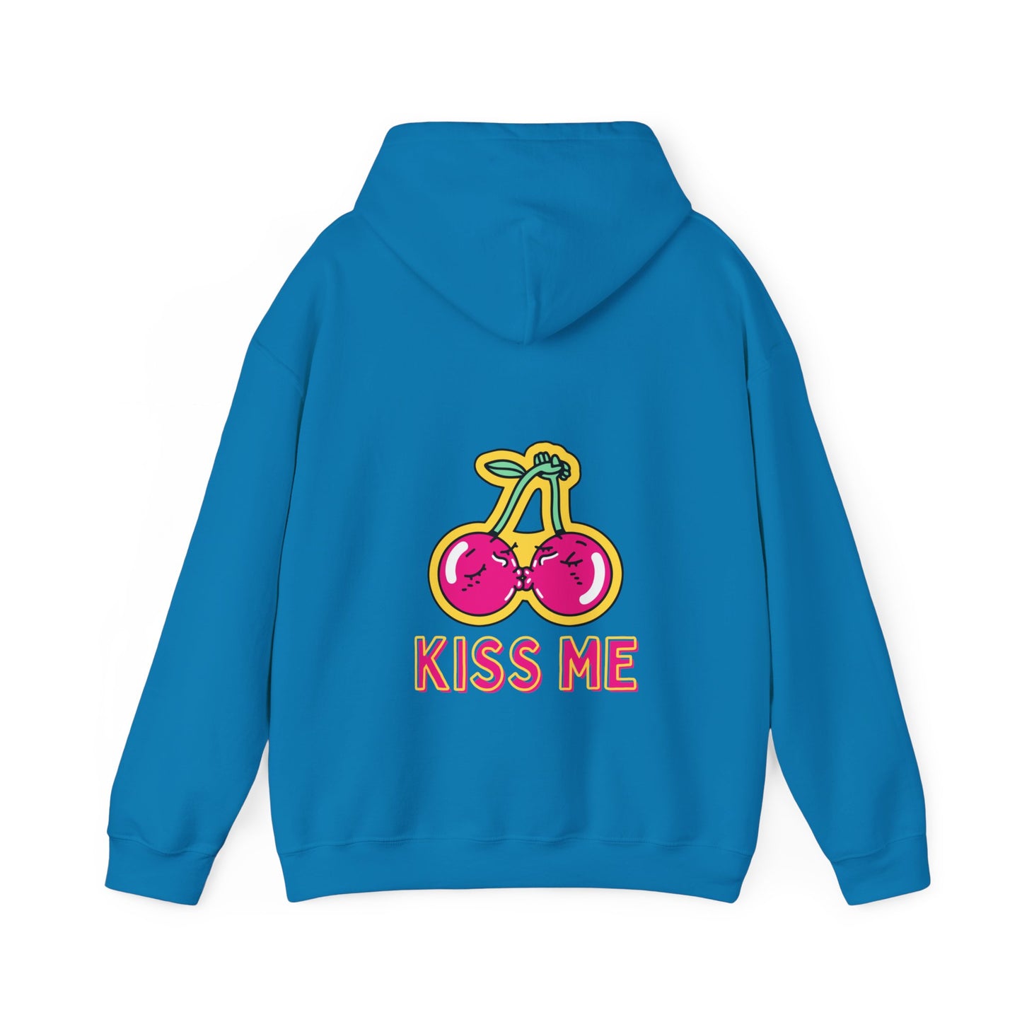 Unisex Kissing Cherries Kiss Me Heavy Blend⢠Hooded Sweatshirt (Multiple Colours)