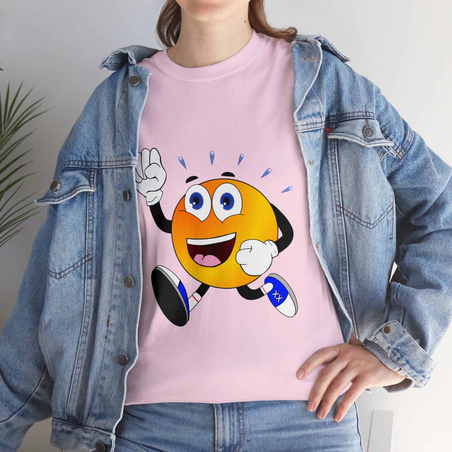 Unisex Retro Running Head Heavy Cotton Tee (Multiple Colours)