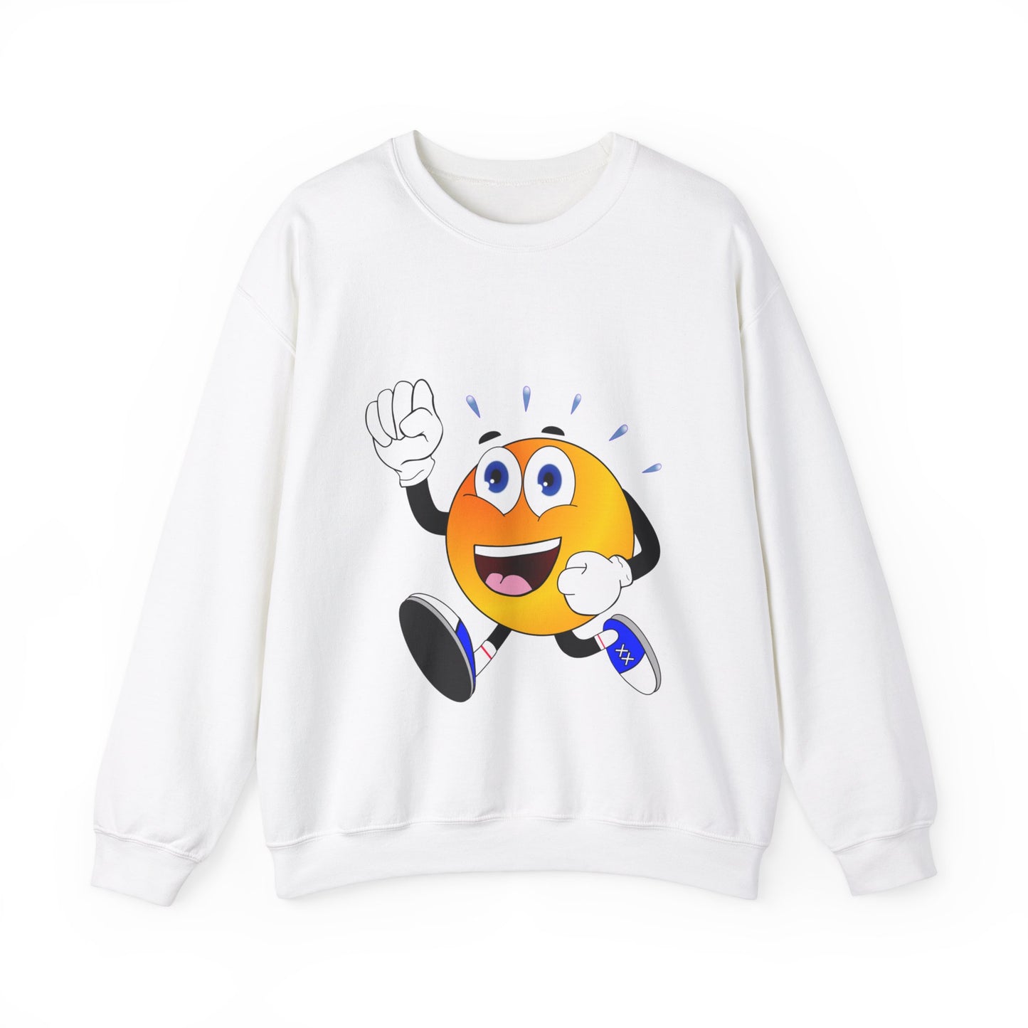 Unisex Running Retro Face Heavy Blend⢠Crewneck Sweatshirt (Multiple Colours)