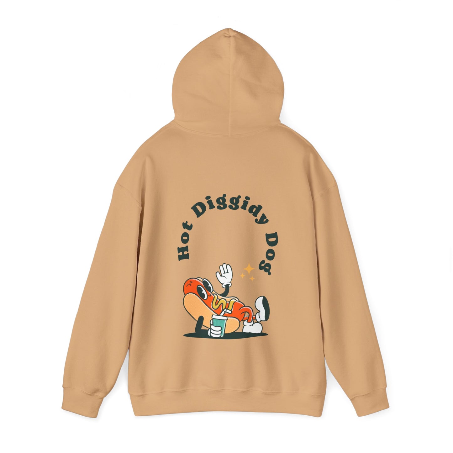 Unisex Retro Hot Diggidy Dog Heavy Blend™ Hooded Sweatshirt (Multiple Colours)
