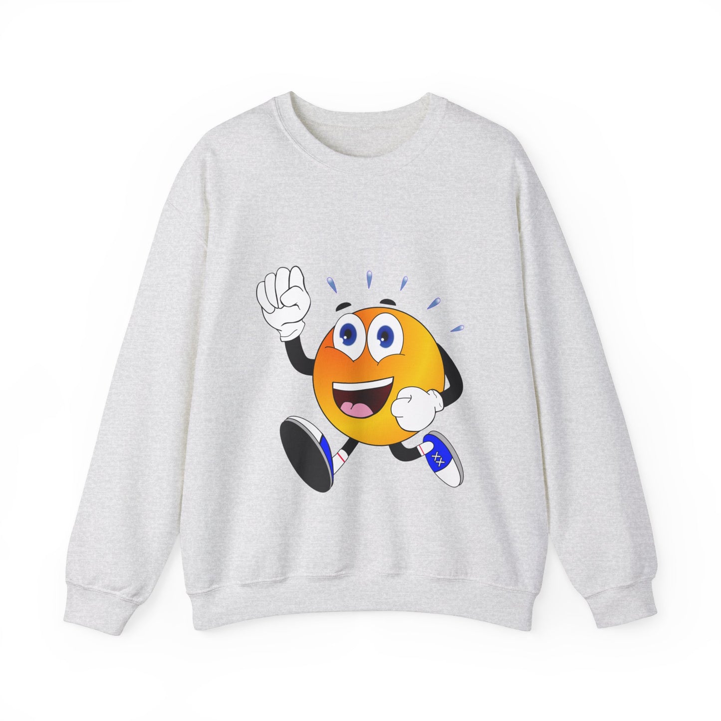 Unisex Running Retro Face Heavy Blend⢠Crewneck Sweatshirt (Multiple Colours)