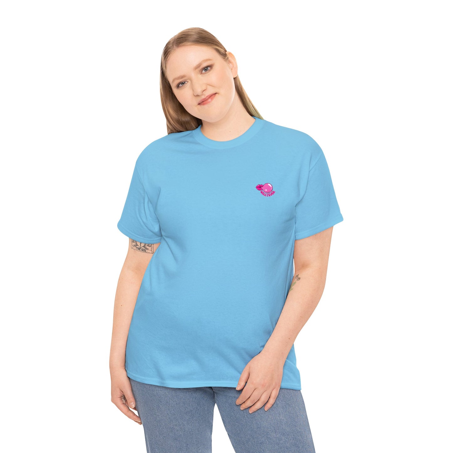 Unisex Whatever Lip Bubble Blowing T-shirt (Multiple Colours)
