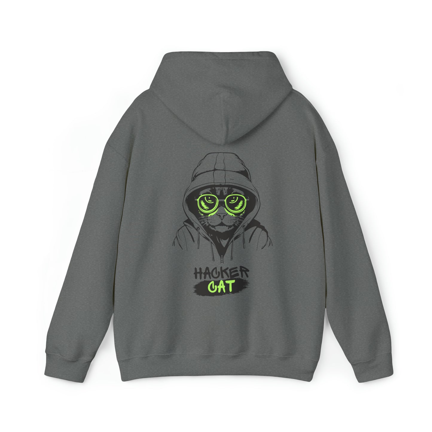 Unisex Hacker Cat Heavy Blend™ Hooded Sweatshirt (Multiple Colours)