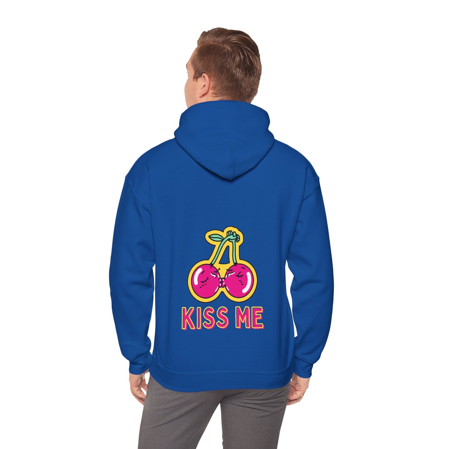 Unisex Kissing Cherries Kiss Me Heavy Blend⢠Hooded Sweatshirt (Multiple Colours)