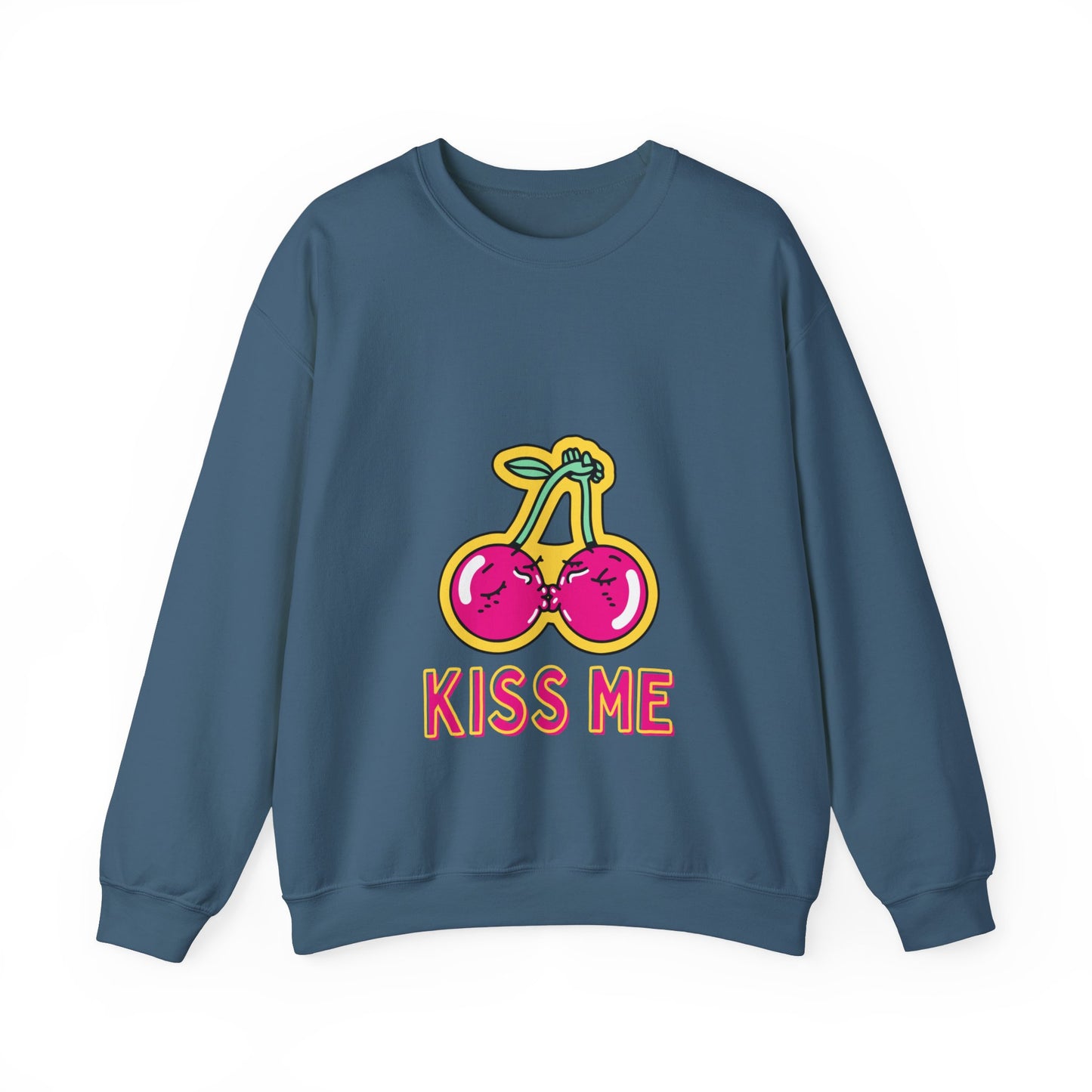 Cosy Kiss Me Kissing Cherries Unisex Heavy Blend⢠Crewneck Sweatshirt (Multiple Colours)