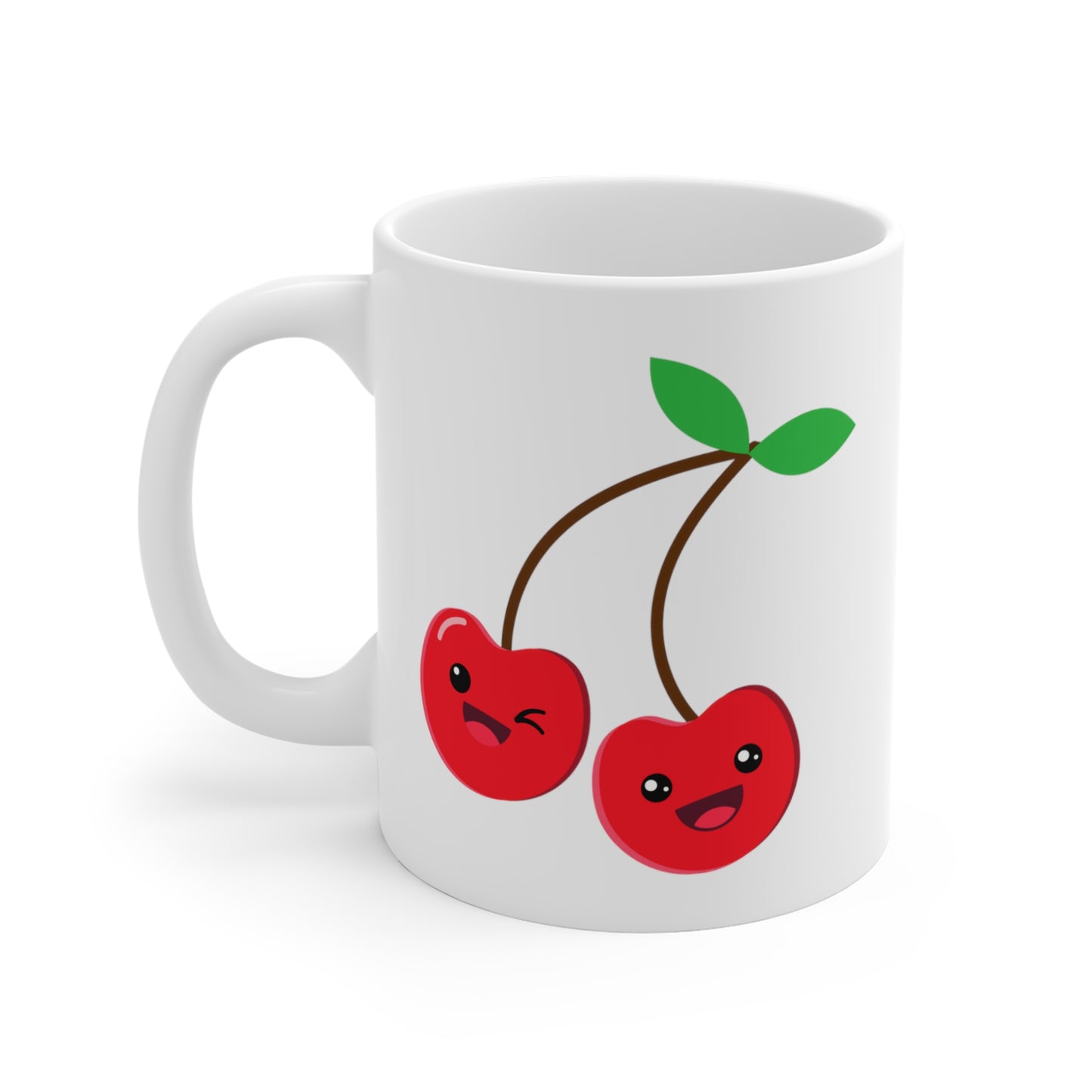 Winking Happy Cherries Coffee or Tea Mug