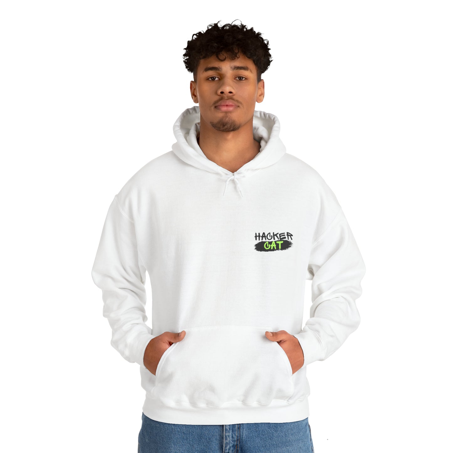 Unisex Hacker Cat Heavy Blend™ Hooded Sweatshirt (Multiple Colours)
