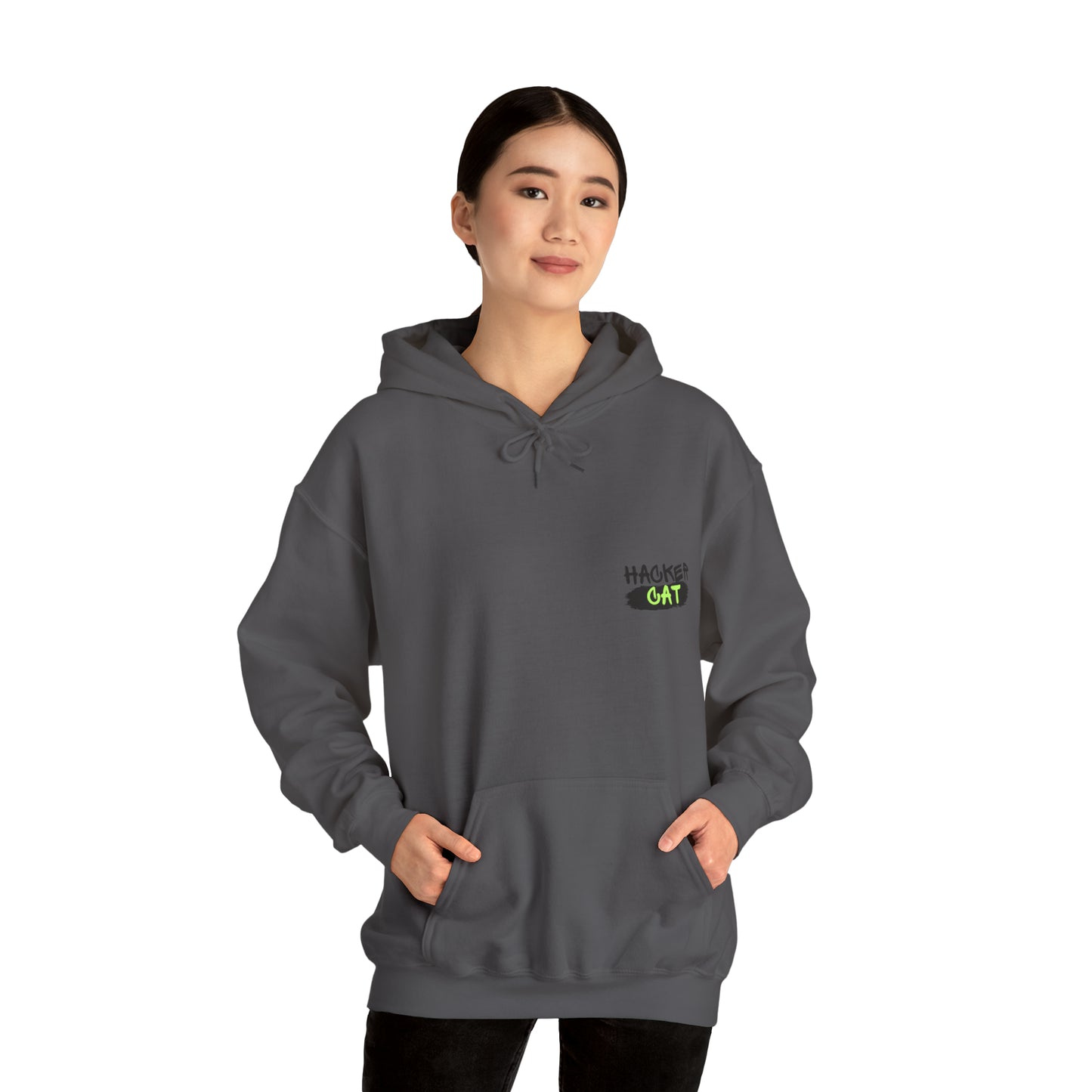 Unisex Hacker Cat Heavy Blend™ Hooded Sweatshirt (Multiple Colours)