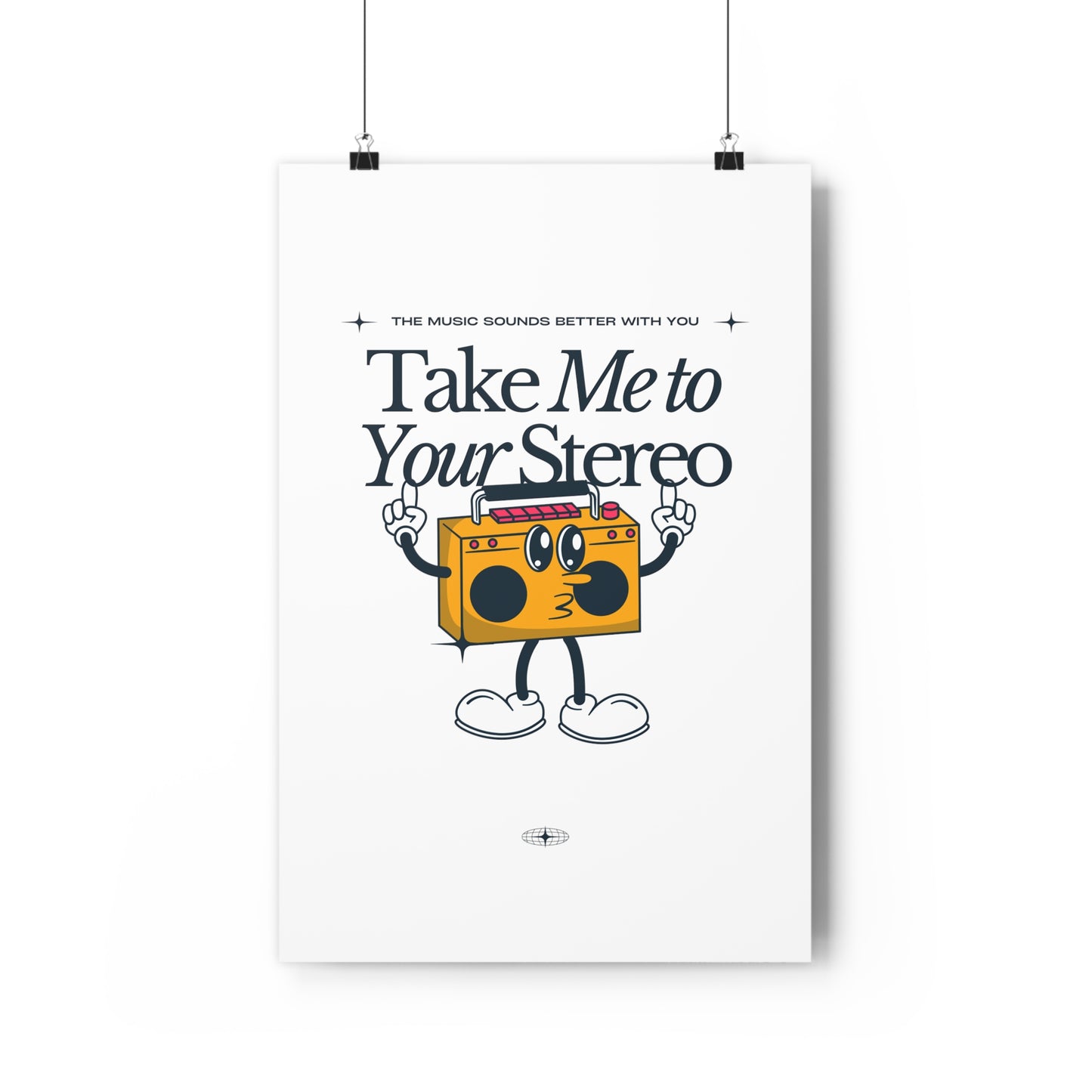 Take Me To Your Stereo Premium Paper Poster