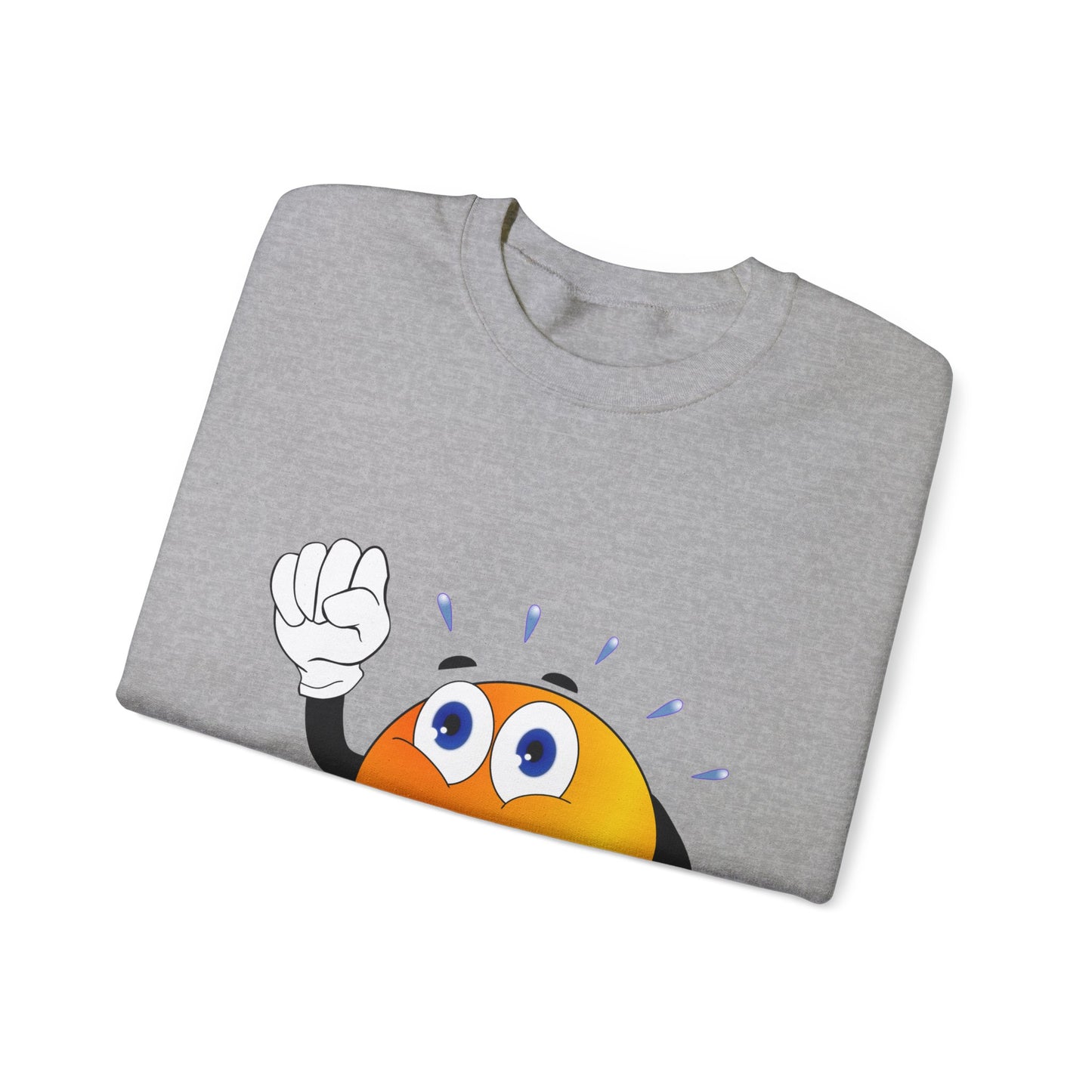 Unisex Running Retro Face Heavy Blend⢠Crewneck Sweatshirt (Multiple Colours)