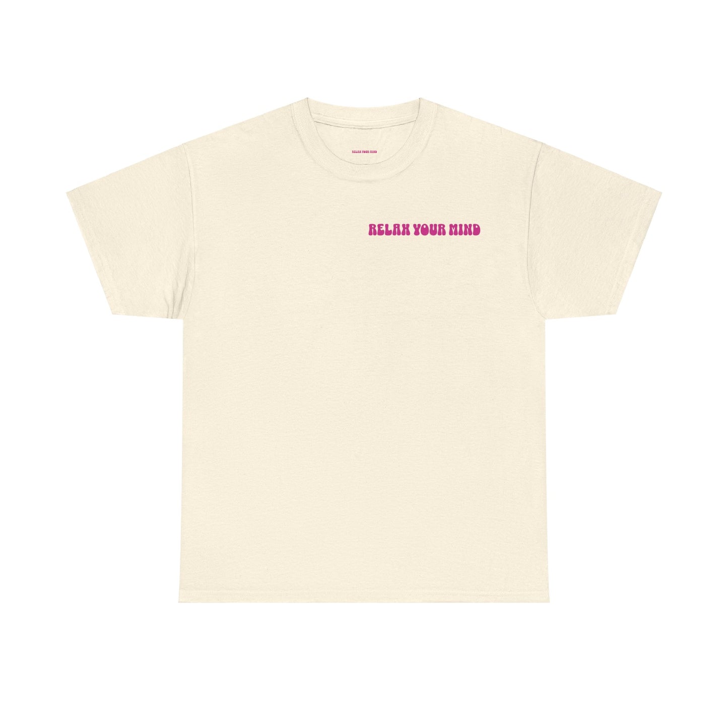 Relax Your Mind Mushroom Unisex Heavy Cotton T Shirt (Multiple Colours)