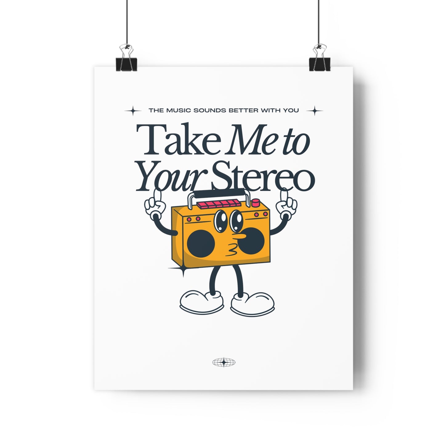 Take Me To Your Stereo Premium Paper Poster