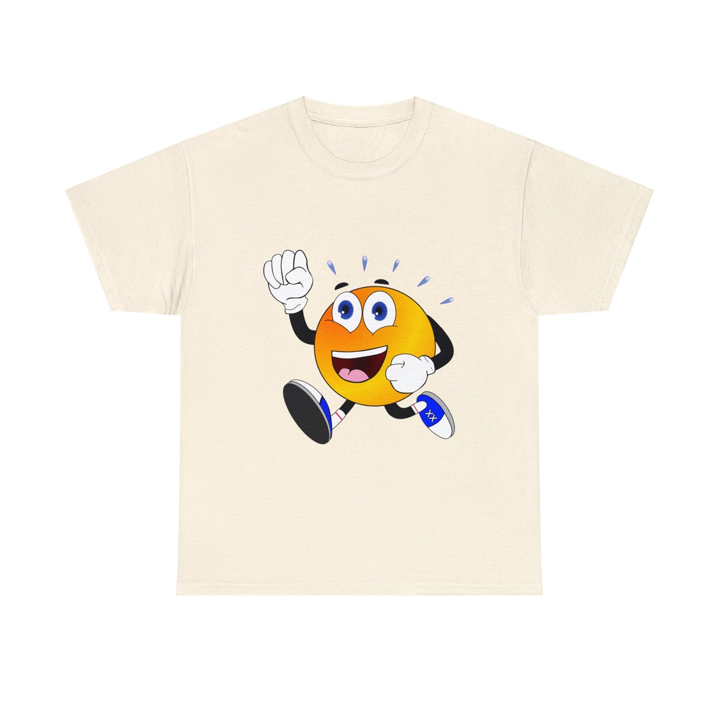 Unisex Retro Running Head Heavy Cotton Tee (Multiple Colours)