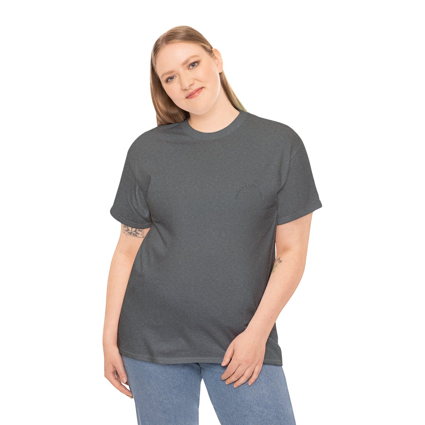 Unisex Cha Cha Now Y'all Heavy Cotton Tee (Multiple Colours)
