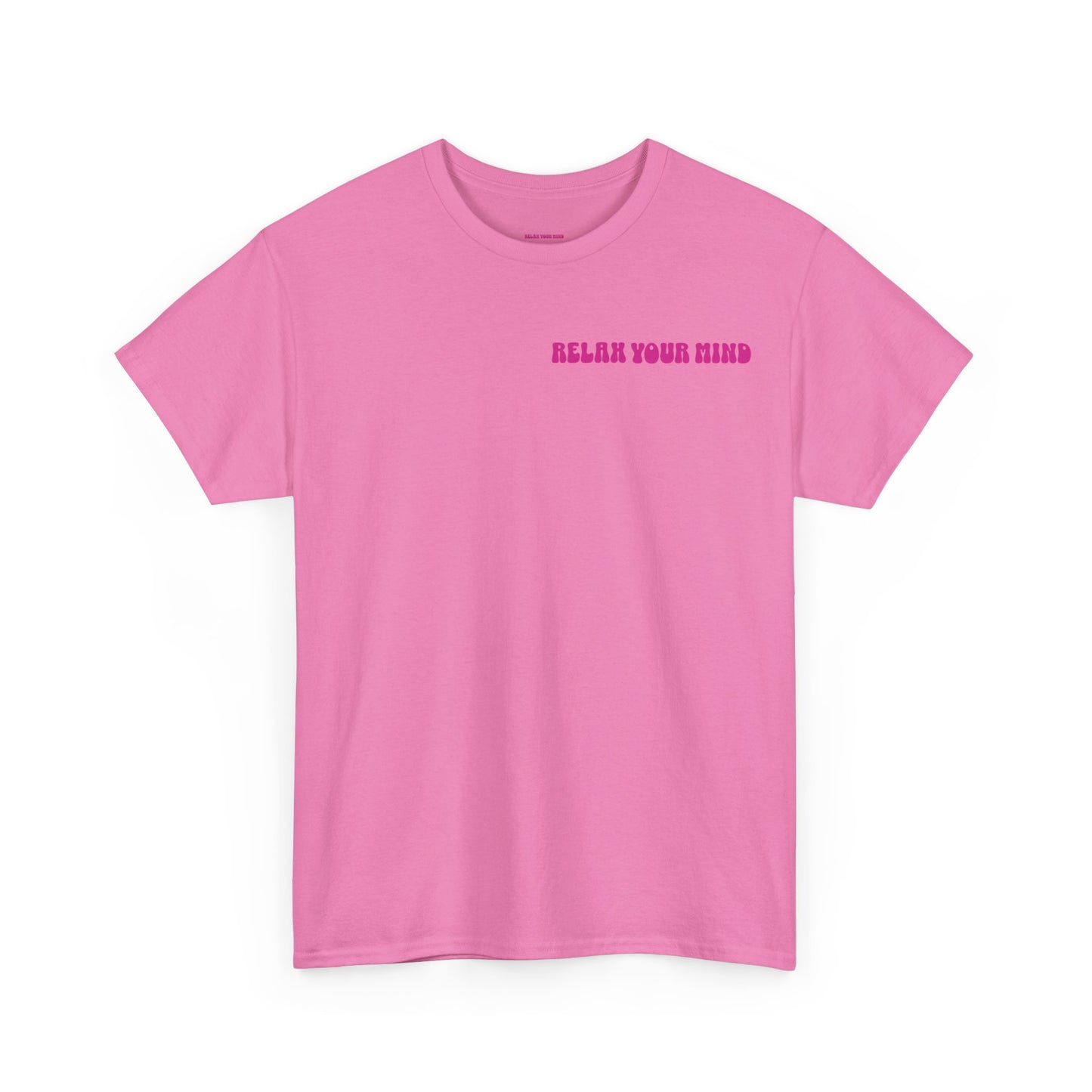 Relax Your Mind Mushroom Unisex Heavy Cotton T Shirt (Multiple Colours)
