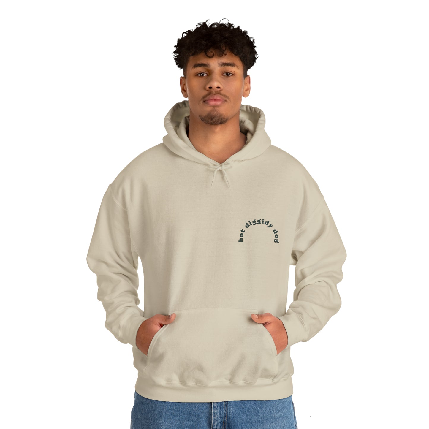 Unisex Retro Hot Diggidy Dog Heavy Blend™ Hooded Sweatshirt (Multiple Colours)