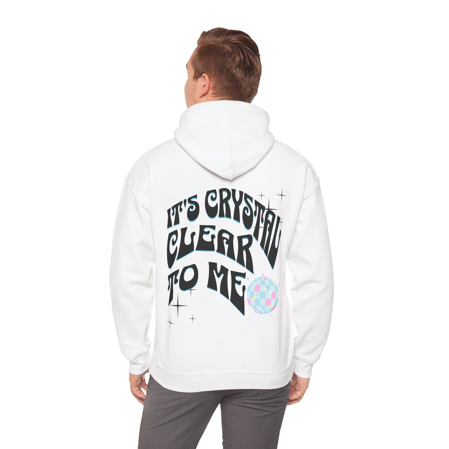It's Crystal Clear To Me White Unisex Heavy Blend™ Hooded Sweatshirt