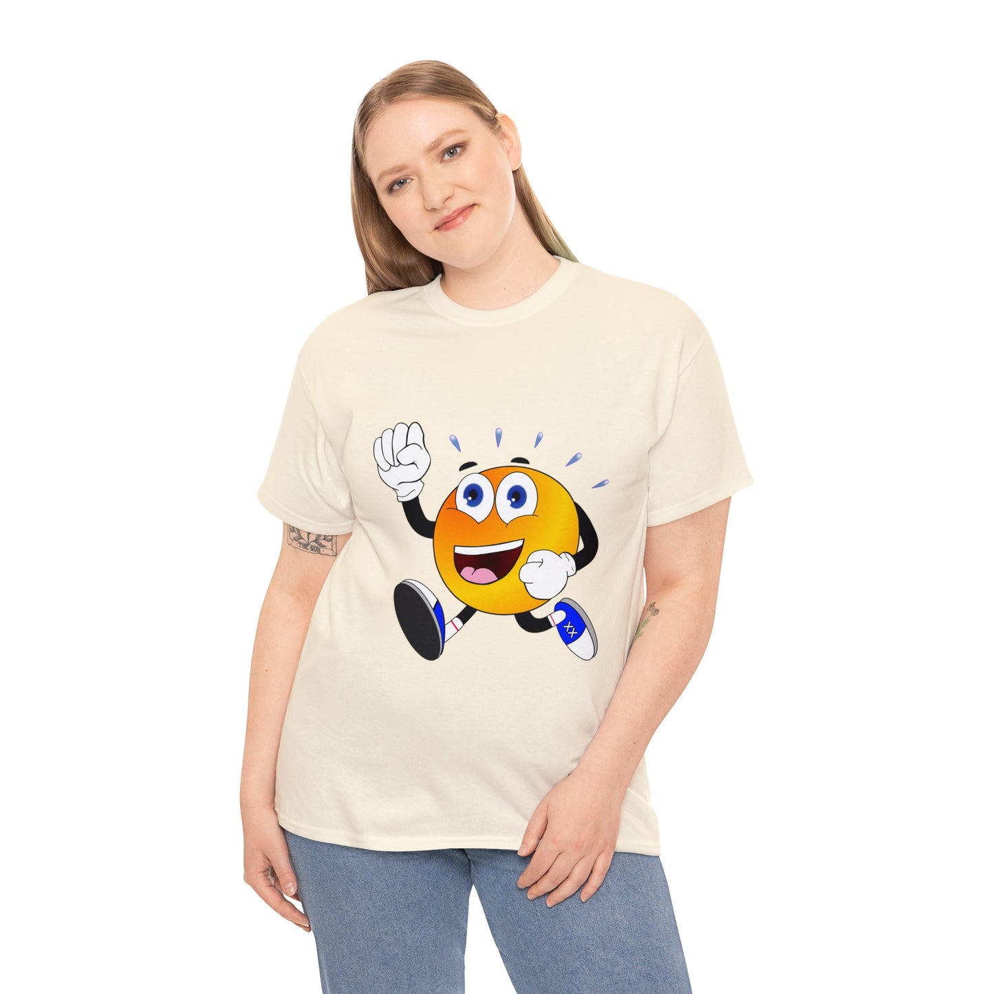 Unisex Retro Running Head Heavy Cotton Tee (Multiple Colours)