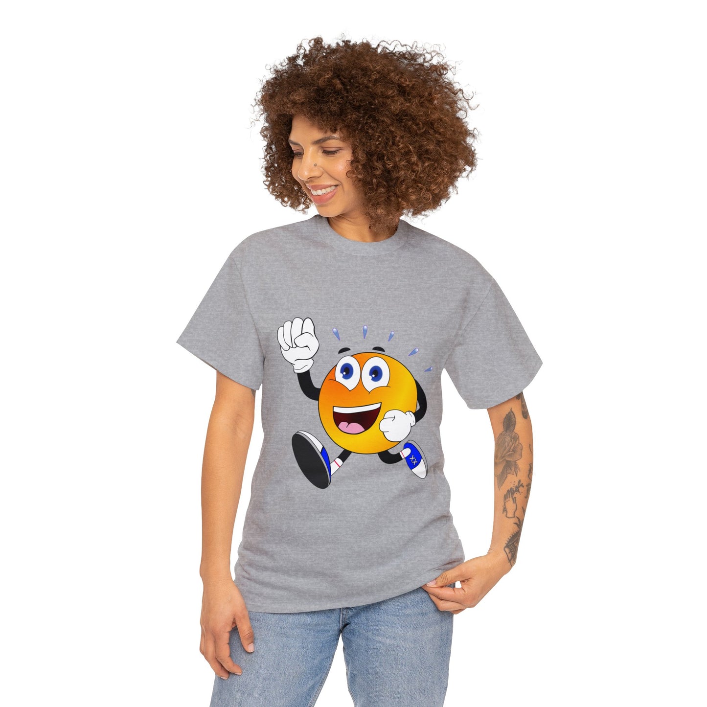 Unisex Retro Running Head Heavy Cotton Tee (Multiple Colours)