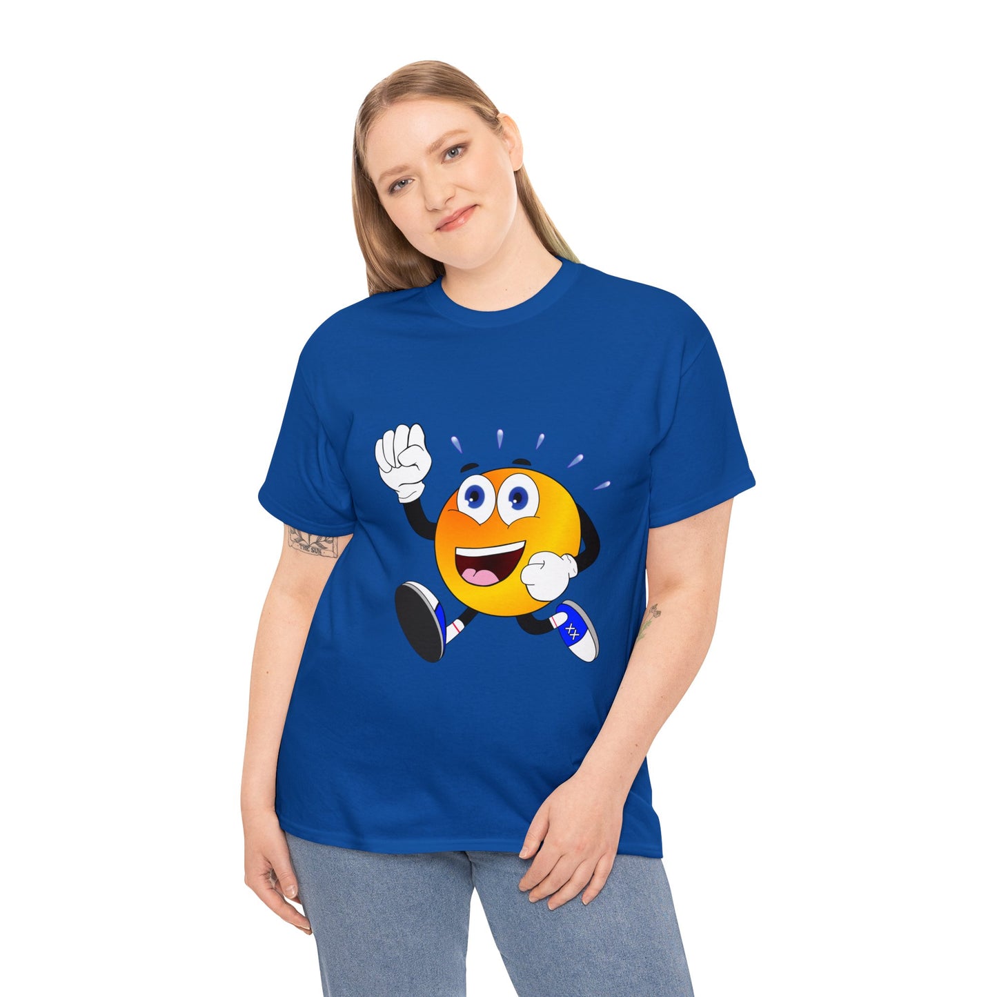 Unisex Retro Running Head Heavy Cotton Tee (Multiple Colours)
