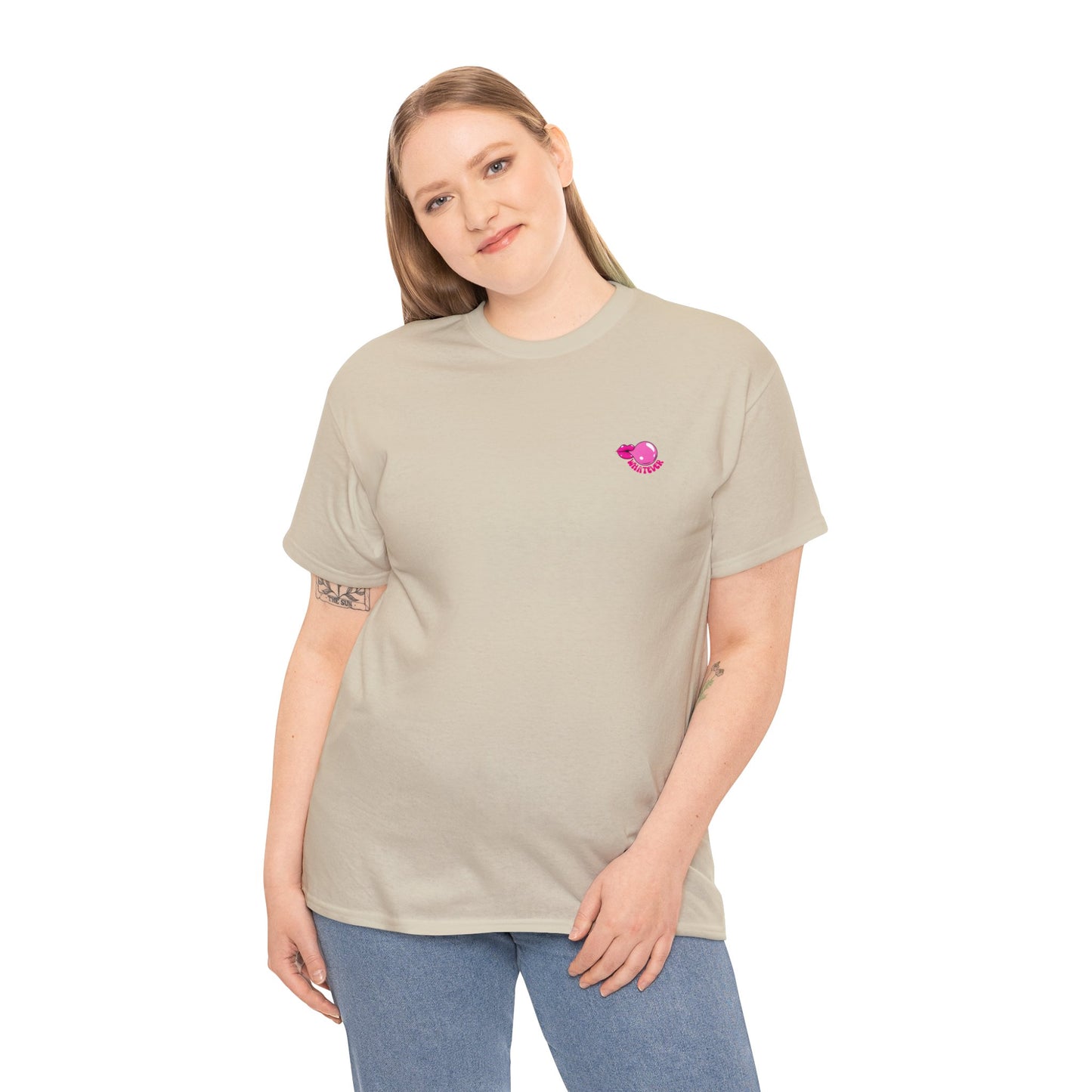 Unisex Whatever Lip Bubble Blowing T-shirt (Multiple Colours)