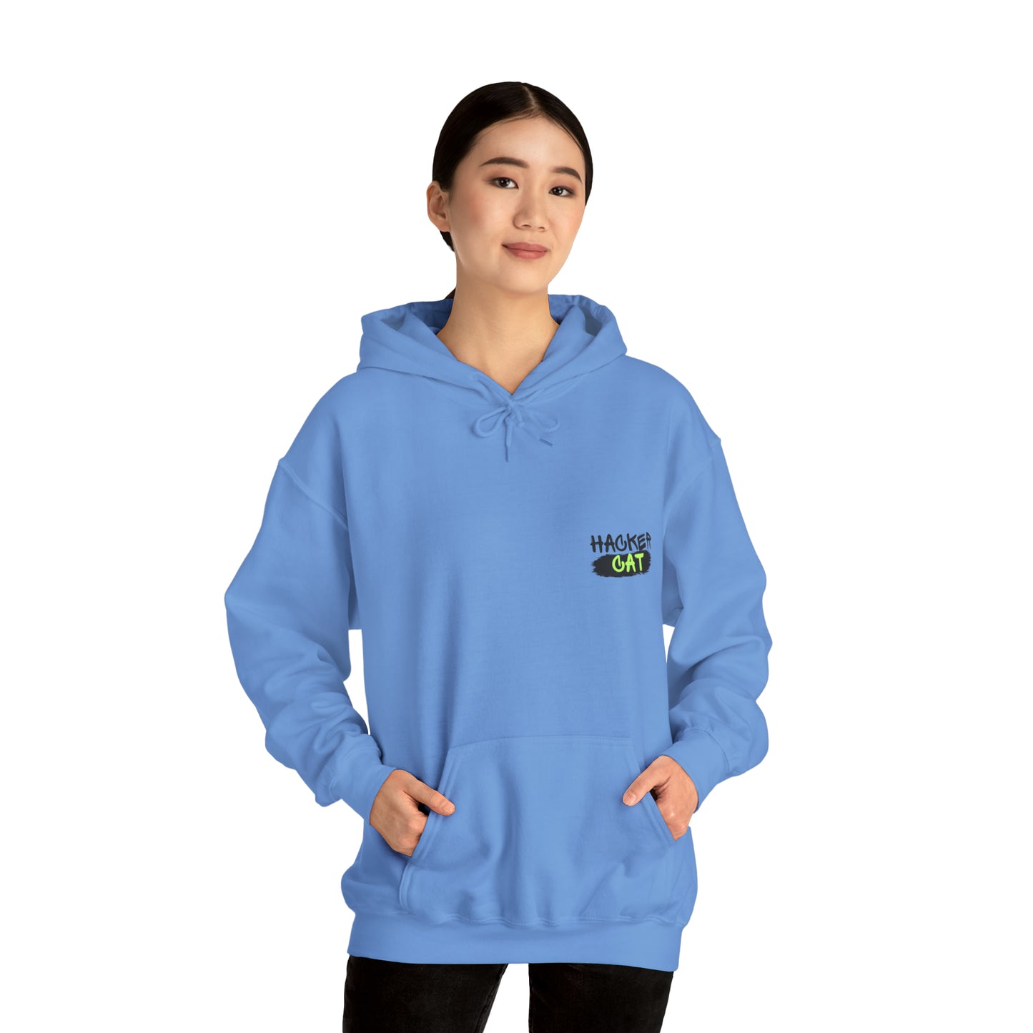 Unisex Hacker Cat Heavy Blend™ Hooded Sweatshirt (Multiple Colours)