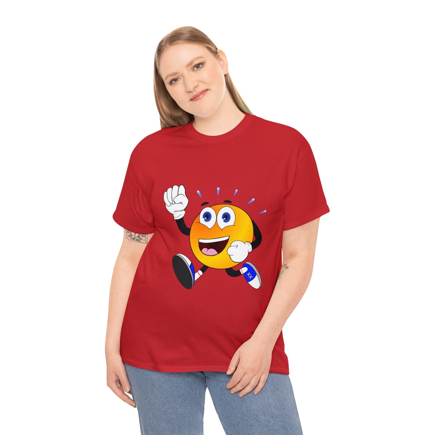 Unisex Retro Running Head Heavy Cotton Tee (Multiple Colours)