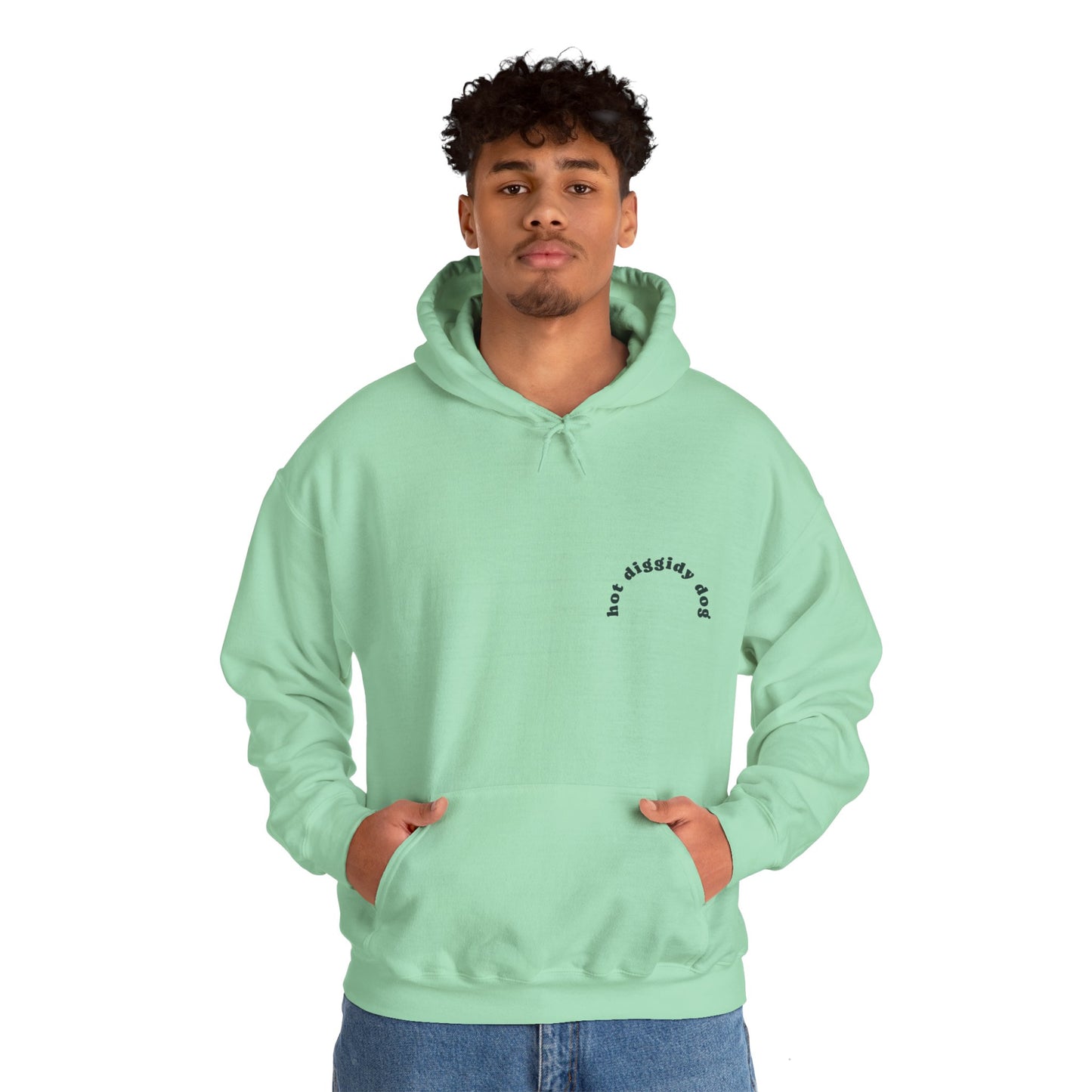Unisex Retro Hot Diggidy Dog Heavy Blend™ Hooded Sweatshirt (Multiple Colours)