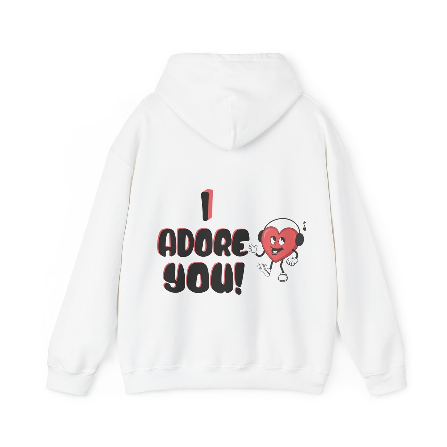 I Adore You White Unisex Heavy Blend™ Hooded Sweatshirt