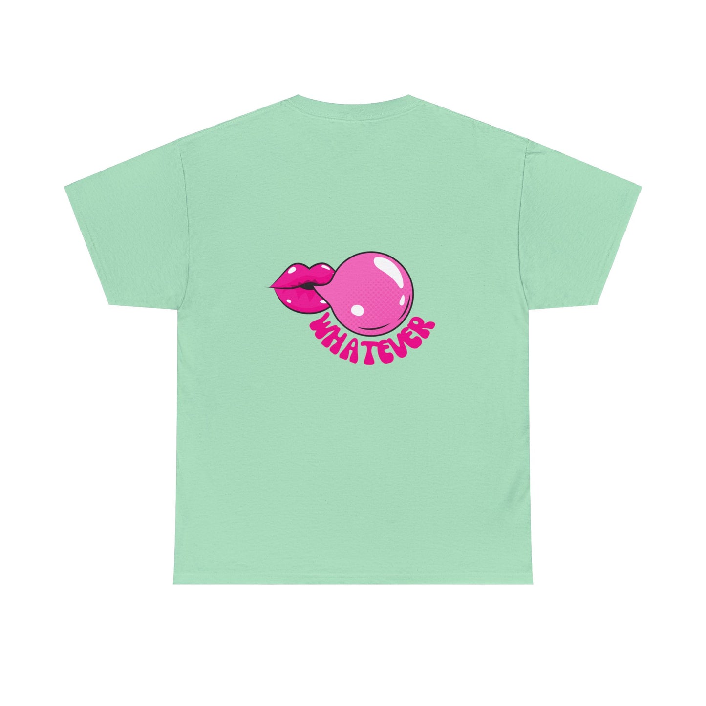 Unisex Whatever Lip Bubble Blowing T-shirt (Multiple Colours)