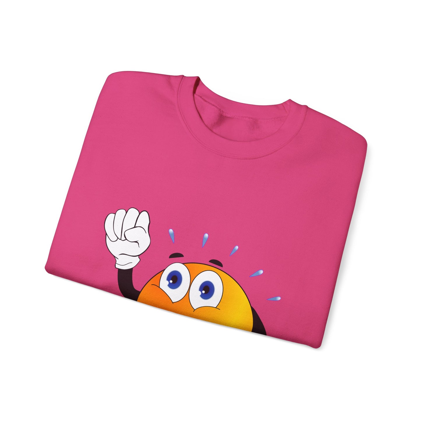 Unisex Running Retro Face Heavy Blend⢠Crewneck Sweatshirt (Multiple Colours)
