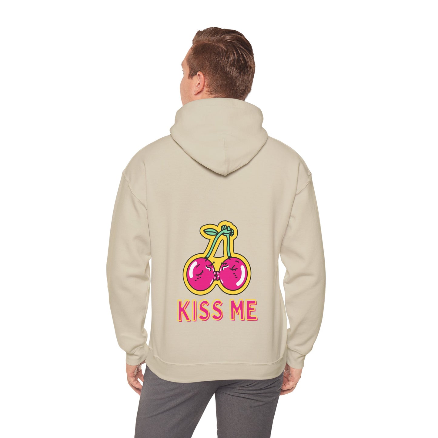 Unisex Kissing Cherries Kiss Me Heavy Blend⢠Hooded Sweatshirt (Multiple Colours)